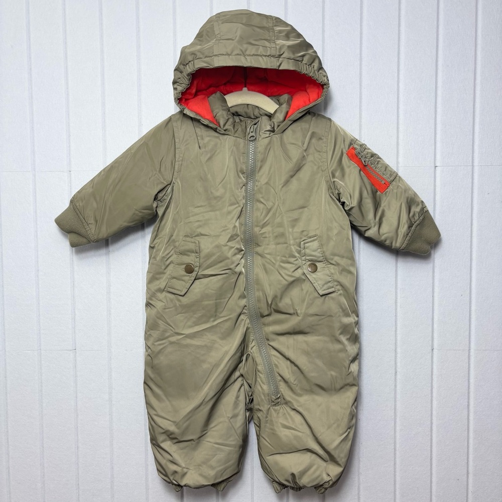 GAP‎ Baby Gap Olive Green Snowsuit Size 6-12 Months